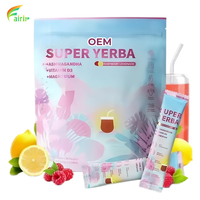 Poudre de boisson Yerba Maté à marque privée avec Ashwagandha et Champignon Crinière de Lion, supplément de glycinate de magnésium, boisson OEM ODM