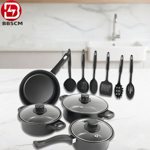 Ensemble de 13 ustensiles de cuisine, casseroles et poêles, ensemble d'ustensiles de cuisine, cadeaux pour amis et famille, ensemble de cuisine - Product Image 4