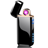 Briquets électroniques rechargeables par USB, accessoires pour fumeurs, briquet à arc sans flamme en métal avec logo personnalisé, Hot Wheels, avec LED