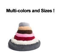 Coussin rond pour animaux de compagnie, en peluche douce et luxueuse, pour chat et chien, mobilier pour animaux de compagnie, vente en gros