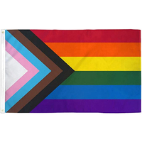 100% polyester 3x5ft Arc-En-progressive fierté Drapeau