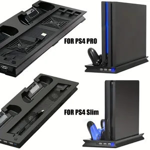Soporte de refrigeración vertical para PS4 Slim / Pro Cooler y estación de carga USB con joystick dual y 3 HUB adicionales para <span class=keywords><strong>Playstation</strong></span> 4 Slim Pro - Product Image 6