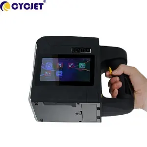 CYCJET Impresora de inyección de tinta Código de fecha Caja de cartón Fastjet de impresión continua de caracteres grandes de mano inteligente