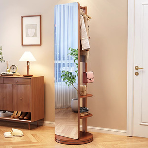 <span class=keywords><strong>Specchio</strong></span> a Figura Intera in Legno Massello <span class=keywords><strong>Specchio</strong></span> da Terra per Camera da Letto <span class=keywords><strong>Specchio</strong></span> da Toeletta Girevole <span class=keywords><strong>con</strong></span> <span class=keywords><strong>Appendiabiti</strong></span> e Contenitore Integrati - Product Image 6