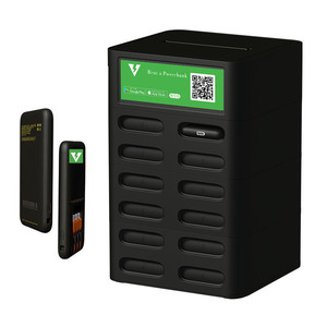 Oem thương mại điện thoại di động sạc trạm kiosk 12 khe cắm nhanh chóng sạc điện thoại di động sạc máy bán hàng tự động 65W Cáp ngân hàng cho thuê - Product Image 2