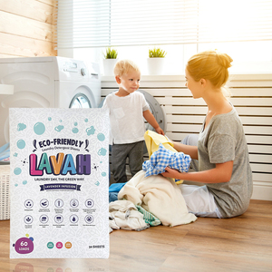 Fogli di <span class=keywords><strong>Detersivo</strong></span> per Bucato Ecologici e Usa e Getta per Indumenti, Formula Solida per Pelli Sensibili e Cura dei <span class=keywords><strong>Neonati</strong></span> - Product Image 6