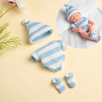 Vêtements de poupées pour 20cm bébé poupée bricolage accessoires pull vêtements pour Mini Reborn bébé poupées fille cadeaux
