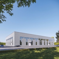 Bâtiment à structure en acier, entrepôt, atelier, hangar avec design personnalisé