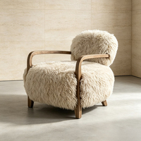 Fauteuil individuel en bois massif de style campagnard américain, pour salon, balcon, villa, design créatif, rembourré en éponge, luxe léger et moderne