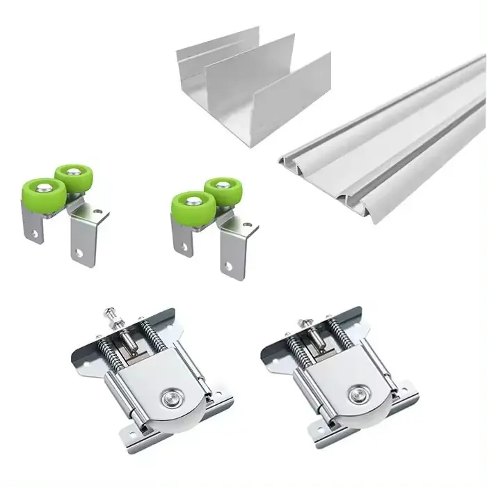 Sliding Door System 120KG Capacity Single Door Roller Wardrobe Slide Door Hardware Kits