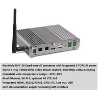APC1126 Edge AI Box Ordinateur Rockchip RV1126 Quad-core A7 Processeur 4GB Micro Arm Cpu Industriel Intégré Sans Ventilateur Mini PC AU