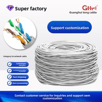 Kabel jaringan 5E yang dioperasikan oleh pabrik pemantauan oksigen Poe tembaga murni standar nasional untuk kabel komunikasi Dekorasi Rumah