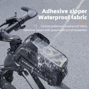 Sac de guidon de vélo étanche avec écran tactile, sacoche de téléphone portable pour cyclisme, en EVA+PU, sangle réglable - Product Image 4