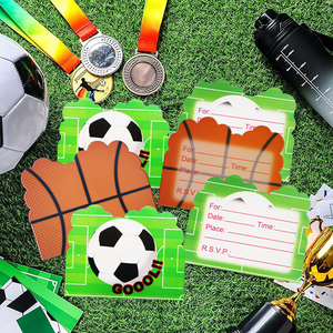 Invitations créatives <span class=keywords><strong>de</strong></span> cartes <span class=keywords><strong>de</strong></span> jeu <span class=keywords><strong>de</strong></span> basket-ball <span class=keywords><strong>de</strong></span> football 10 pièces Notes <span class=keywords><strong>d</strong></span>'école mignonnes pour l'anniversaire des enfants Saint Valentin Nouvel An Noël - Product Image 5