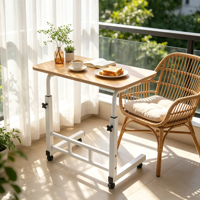 Table de chevet mobile et réglable en hauteur, bureau simple pour chambre et usage domestique, bureau d'étude pour dortoir étudiant