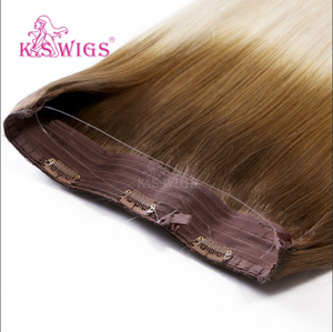 Extensions de cheveux Halo, cheveux humains Remy, cuticules intactes, sans colle, sans ruban adhésif, extensions de cheveux Halo invisibles pour femmes, pour ajouter des mèches. - Product Image 3