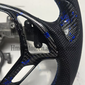 Venta Directa al por Mayor de Volante de Fibra de Carbono Forjado con Agarre de Cuero Perforado, Compatible con Infiniti G27 G37 - Product Image 3