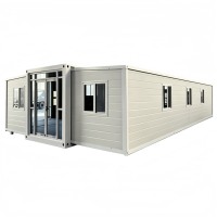 Maison conteneur extensible de 40 pieds bien aérée pour cabane familiale estivale