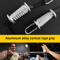 Poignée conique en alliage d'aluminium pour tractions, accessoire de corde de tirage pour exercices de triceps et de tirage vertical