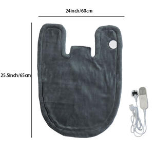 120v 24x25inch Heat Area Neck Electric Heating Pad Fast Heating Machine Washable <b>Portable</b> Shoulder Back Electric Heating Pad - Product Image 6