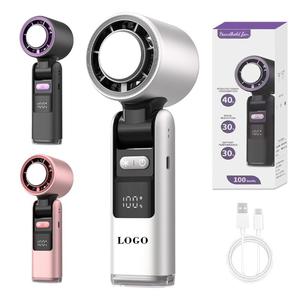Ventilateur portable miniature 0728, petit mais silencieux, longue durée, 3 vitesses, haute vitesse, batterie rechargeable - Product Image 2