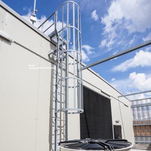 Scala a gabbia in acciaio inossidabile in alluminio zincato di sicurezza - Product Image 1