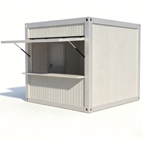 Kiosque modulaire en conteneur 3x3x2,8m, préfabriqué, portable, écologique, léger, design moderne, montage facile, pour bureau ou bâtiment