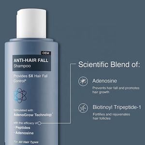 Champú anticaída de 250Ml Fórmula orgánica Champú anticaída de <span class=keywords><strong>cabello</strong></span> Etiqueta privada con péptidos y adenosina <span class=keywords><strong>para</strong></span> todo tipo de <span class=keywords><strong>cabello</strong></span> - Product Image 2