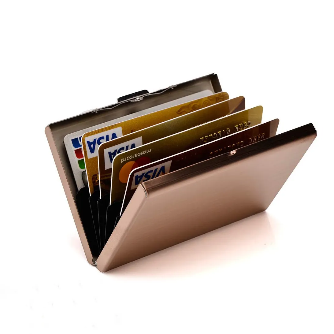Quick Shipping Credit Card Holder Stainless Steel Metal ID Card Case RFID Wallets Business Card Holder for Women or Men