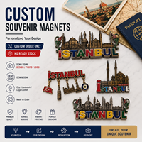 Verschiedene Land Türkei Touristen Souvenirs Kühlschrank Magnete Home Decoration Istanbul Custom Metall Antik Emaille Plated 3D