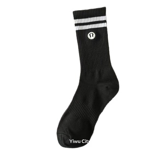 Nuevos Calcetines Deportivos <span class=keywords><strong>de</strong></span> Punto Bordados <span class=keywords><strong>Lulu</strong></span> para Hombre y Mujer, Calcetines Deportivos Profesionales para Yoga, Fitness, Correr, Absorción del Sudor - Product Image 5
