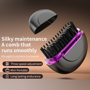 Sisir pelurus rambut Mini dapat diisi ulang, sikat pelurus nirkabel Anti melepuh tanpa kabel - Product Image 4