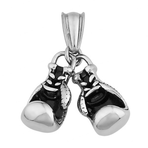 Waterproof Fitness Jewelry New Vintage Style Fashion Jewelry Stainless Steel Unique Design Boxing Pendant Necklace for Men - Product Image 1