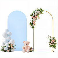 Arche de mariage et ensemble de décoration d'anniversaire 2 pièces, support photo, arche métallique, cadre en fer, Luminaire de célébration GM-016 pour fête d'anniversaire