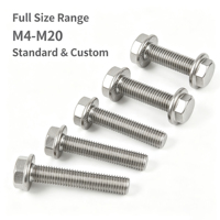 Échantillon OEM d'usine disponible, boulon à bride hexagonale en acier inoxydable marin M3-M16, haute résistance A2-70 A4-80, anti-rouille, à denture.