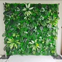 Mur de fleurs artificielles décoratives personnalisées de haute qualité, toile de fond bleue avec orchidées et roses, décoration de mariage