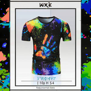 T-shirt personnalisé à manches courtes en polyester/coton lavé respirant coupe classique 220g, nouveau motif tigre sublimé élégant - Product Image 3