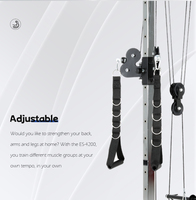 Machine de musculation pour tractions croisées, extension pectorale, fixation murale, double station à câbles avec système de poulie réglable