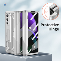 Armure support magnétique coque de téléphone Pc antichoc couverture rigide de protection avec verre de protection d'écran pour Samsung Z Fold 3 4 5 5g