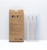 Ensemble de rasoirs à sourcils pour femmes, rasoir facial multifonctionnel avec lames inclinées pour l'exfoliation, la coupe et un façonnage soigné