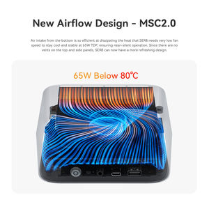 كمبيوتر مصغر SER9 Pro بدقة 4K مع معالج AMD Ryzen 9 HX370 وذاكرة DDR5 سعة 32 جيجابايت وقرص صلب <span class=keywords><strong>M</strong></span>.2 PCIe 4.0 مزدوج سعة 1 تيرابايت، جديد مع منفذ Type-C وقابس أسترالي - Product Image 5