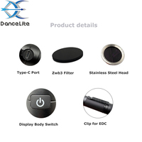 LOGO Personnalisé S21UC USB-C rechargeable UVC 255NM Lampe de poche LED à ondes courtes filtrée noire ZWB3 21700 Lampe torche UV profonde