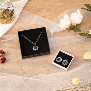 Caja de Joyería de Calidad con Logotipo Personalizado, Empaque de Papel para Joyería, Caja de Regalo para Anillos, Collares y Pendientes - Product Image 1