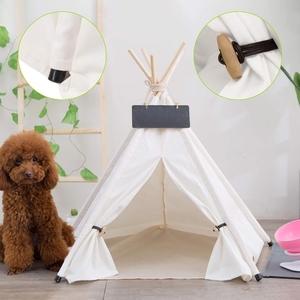 Custom Pet Teepee Dog & Puppy Tents Tipi Bed Portable Houses with Thick Cushion - Product Image 3