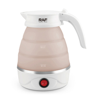 RAF Nouvelle Bouilloire Électrique Pliable Sans BPA, Chauffage Rapide de l'Eau, Arrêt Automatique, Utilisation Domicile et Bureau