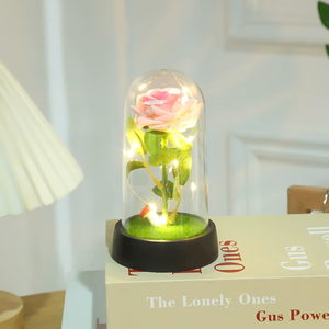Dôme en verre disponible en plusieurs couleurs, roses éternelles préservées pour <span class=keywords><strong>la</strong></span> fête des mères <span class=keywords><strong>et</strong></span> les cadeaux de Noël - Product Image 3