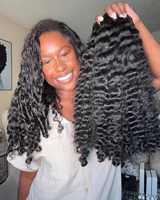 15A Indisches Vietnamesisches Burmesisches Kambodschanisches 100% Echthaar-Extensions Unbehandeltes Kinky Curly Wavy Flat Weft Naturhaar