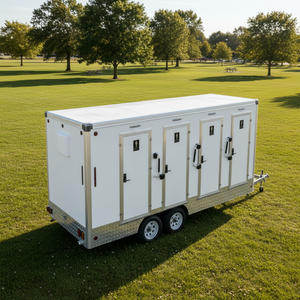 Remorque WC portable moderne avec panneaux composites durables pour parcs, écoles, maisons et commerces en extérieur - Product Image 4