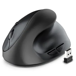 Battery operated 6 buttons office gaming mouse ergonomic vertical