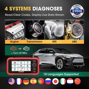 เครื่องมือวิเคราะห์รถยนต์ CRP129X OBD2 - เครื่องวิเคราะห์เครื่องยนต์อเนกประสงค์สำหรับยี่ห้อมากกว่า 40 ยี่ห้อ รองรับแรงดันไฟฟ้า 12-24V พร้อมหน้าจอ LCD - Product Image 2